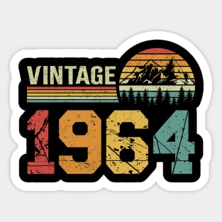 Vintage 1964 60th Birthday Gift Classic Distressed Sticker